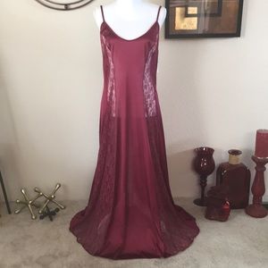 NWT Full Sweep Lace Panels Long Maxi Nightgown Slip Dress Chemise Lingerie Plus